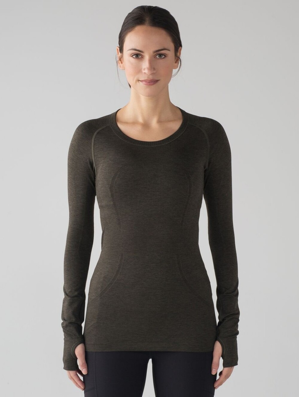 Lululemon Swiftly Tech Long Sleeve Crew Size 10 Dark Green Color Activewear